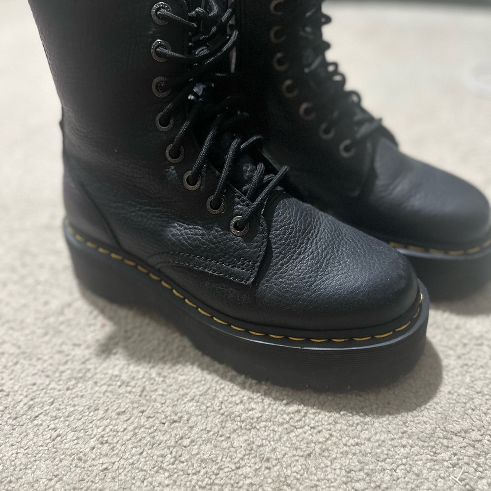 Dr. Martens Black Platform Combat Boots